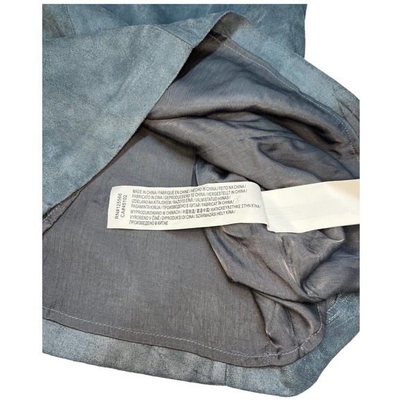 New Some Days Lovin Faux Suede Sleeveless Sweetheart Studded Dress Blue Small - Picture 13 of 16